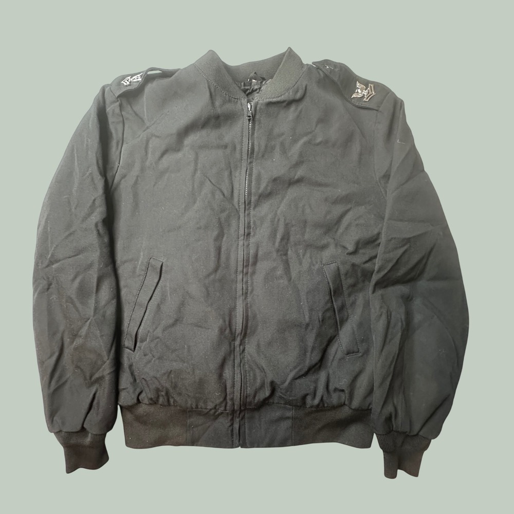 Neptune Garment Co Jacket Mens 40 Bomber Black Thinsulate Wool Blend Uniform